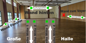 Buchung große Halle