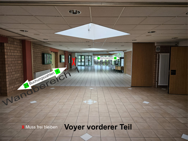 Buchung Voyer vorderer Bereich